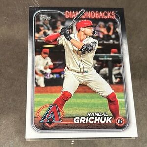 Topps Diamondbacks Card - Red and White